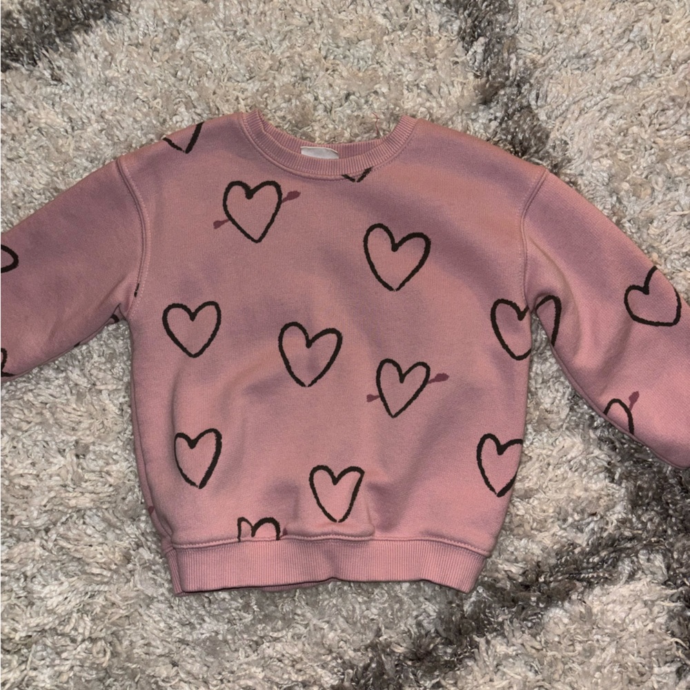 Zara Pink Heart Sweater for Kids
